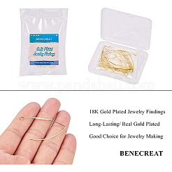 Brass Earring Hooks&nbsp;KK-BC0003-75G