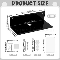 6Pcs Acrylic Wall-mounted Storage Racks&nbsp;AJEW-GO0005-04