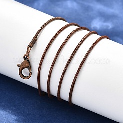Brass Round Snake Chain Necklaces&nbsp;X-KK-F763-07R