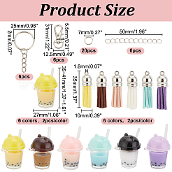 DIY Bear Milk Tea Cup Keychain Making Kit&nbsp;DIY-AR0003-66