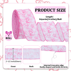 Bowknot Polyester Ribbon&nbsp;OCOR-WH0105-130