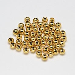 Rack Plating Brass Round Spacer Beads&nbsp;X1-KK-I601-6mm-G-RS