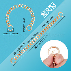 2Pcs Alloy Curban Purse Chains&nbsp;PURS-UN0001-13G