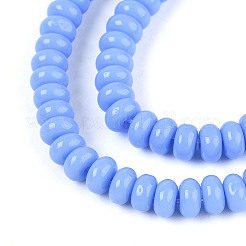 Opaque Solid Color Glass Beads Strands&nbsp;GLAA-ZX008-4mm-18W