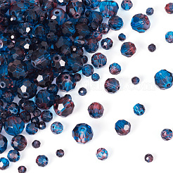 4 Strands 4 Styles Baking Paint Transparent Glass Beads Strands&nbsp;DGLA-TA0001-34