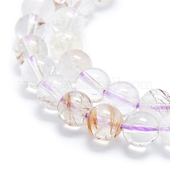 Natural Rutilated Quartz Beads Strands&nbsp;G-K245-A04-04