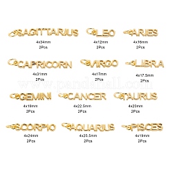24Pcs 12 Style Golden Brass Pendants&nbsp;KK-LS0001-45