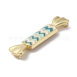 Rack Plating Brass Enamel Connector Charms&nbsp;KK-B092-23G