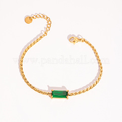 Elegant 304 Stainless Steel Boston Link Chains Bracelets&nbsp;UA2572-1