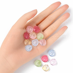 35Pcs Transparent Spray Painted Glass Beads&nbsp;GLAA-YW0001-66