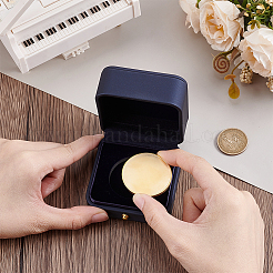 Square PU Leather Commemorative Coin Storage Boxes&nbsp;CON-WH0100-13