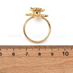 Brass Micro Pave Cubic Zirconia Finger Rings&nbsp;RJEW-S636-01G
