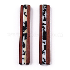 Opaque Resin & Wood Pendants&nbsp;RESI-N039-10