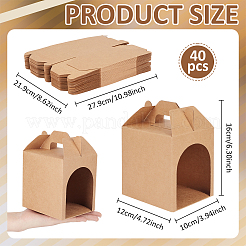 Kraft Paper Folding Paper Pet Gift Packing Tote Boxes&nbsp;CON-WH0089-238B
