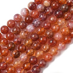 Natural Fire Crackle Agate Beads Strands&nbsp;G-G212-8mm-10