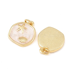 Brass Enamel Pendants&nbsp;KK-Z140-12G