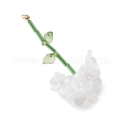 3Pcs 3 Colors Resin Flower Pendants&nbsp;PALLOY-TA00251