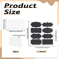 8Pcs Rectangle Plastic Food Label Display Chalkboard Clips for Price Tags&nbsp;ODIS-LP0001-03