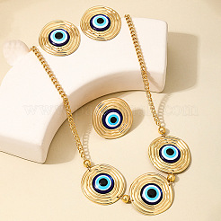 Alloy Enamel Earrings & Necklaces & Rings Sets for Women&nbsp;FS-WG87187-01