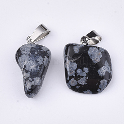Natural Snowflake Obsidian Pendants&nbsp;G-Q996-01