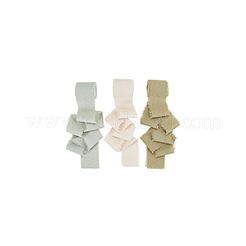 3 Rolls 3 Colors Cotton Frayed Ribbon&nbsp;OCOR-GA0001-85