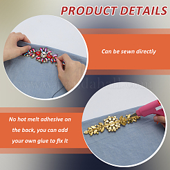 1Pc Flower Alloy Rhinestone Ornament Accessories&nbsp;DIY-FG0008-03A