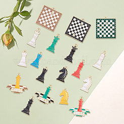 36Pcs 18 Styles Alloy Enamel Pendants&nbsp;ENAM-SC0008-22
