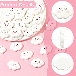 40Pcs 8 Styles Funny Opaque Resin Cabochons&nbsp;RESI-SC0036-69