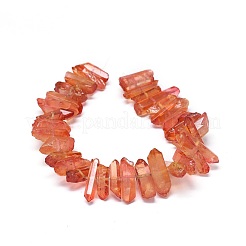 Natural Dyed Quartz Pointed Beads Strands&nbsp;G-G791-14
