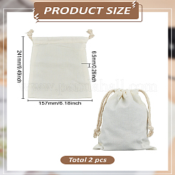 Canvas Cloth Drawstring Pouches&nbsp;AJEW-WH0816-143