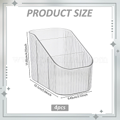 4Pcs 3 Grids PET Desktop Stationery Storage Box&nbsp;AJEW-WA0005-01B
