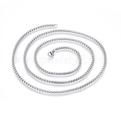 Non-Tarnish 304 Stainless Steel Rolo Chain Necklaces&nbsp;NJEW-L047-02A-P