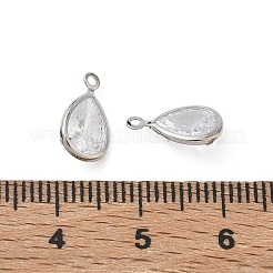 Brass Pave Clear Cubic Zirconia Charms&nbsp;CU-CBAD360-01P-02