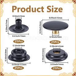 1Bag Brass Snap Buttons&nbsp;KK-GF0001-25EB