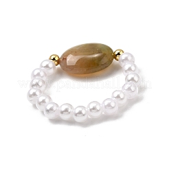 Natural Indian Agate Stretch Rings for Women&nbsp;RJEW-JR00911