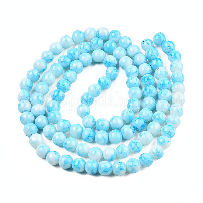 Spray Painted Glass Bead Strands&nbsp;GLAA-R139-8mm-10-1