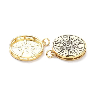 Brass Enamel Pendants&nbsp;X-KK-L188-34G-1