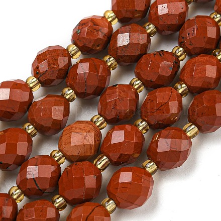 Natural Red Jasper Beads Strands&nbsp;G-N342-52-1