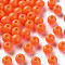 Opaque Acrylic Beads, Round, Coral, 6x5mm, Hole: 1.8mm, about 4400pcs/500g
