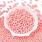 Opaque Baking Paint Glass Beads, Round, Light Coral, 5.5x4.5~5mm, Hole: 1mm, about 2500pcs/pound