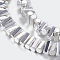 Non-magnetic Synthetic Hematite Beads Strands, Column, Silver Plated, 6.5x3mm, Hole: 1mm, about 49pcs/strand, 15.9 inch(40.5cm)