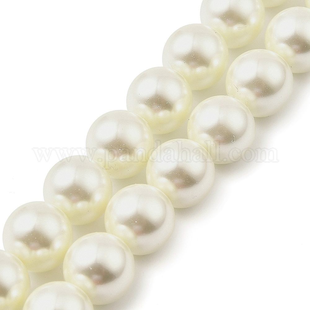 Shell Pearl 3 Strand Wholesale Round Shell Pearl Beads Strands - Pandahall.com